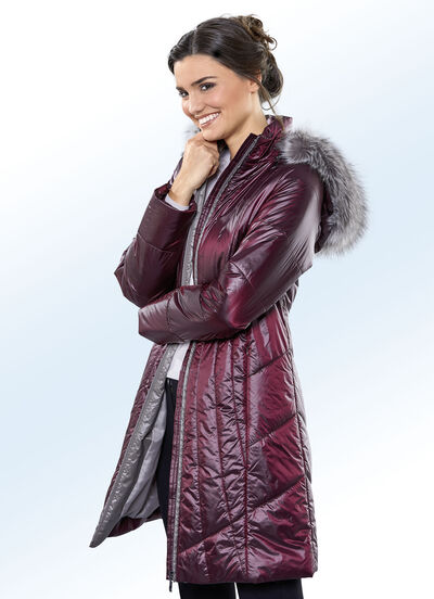 Kurzmantel mit abnehmbarer Kapuze 