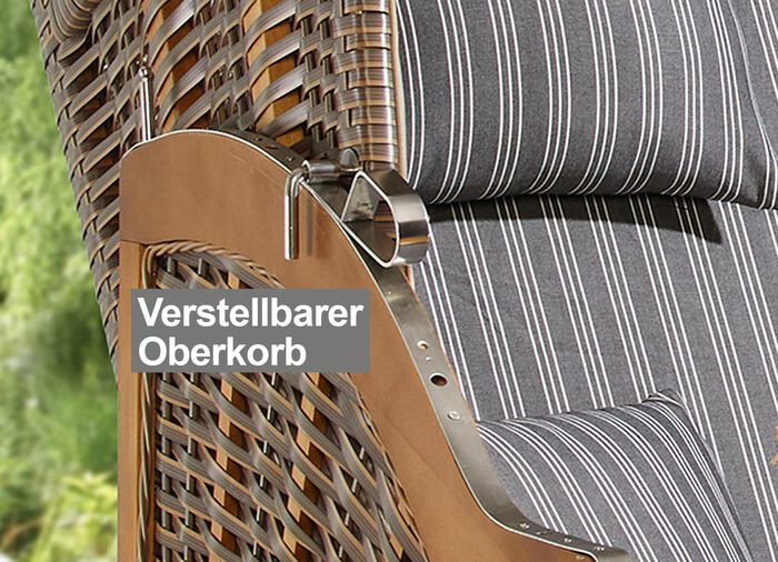 Hochwertiger Strandkorb Flair aus Pinienholz 