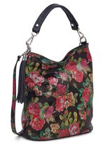 Tasche in floraler Mosaik-Optik SCHWARZ-BUNT