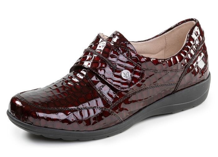 Caprice, elegante Damen-Slipper, Weite H, mit herausnehmbarem Fussbett BURGUND