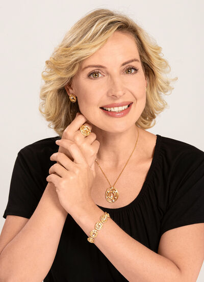 Mattierter Anhänger mit Erbskette 