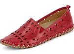 Gemini, sommerliche Damen-Slipper, Weite G, mit herausnehmbarem Fussbett ROT