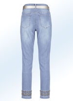 Jeans mit aufwendigen Stickereien HELLBLAU