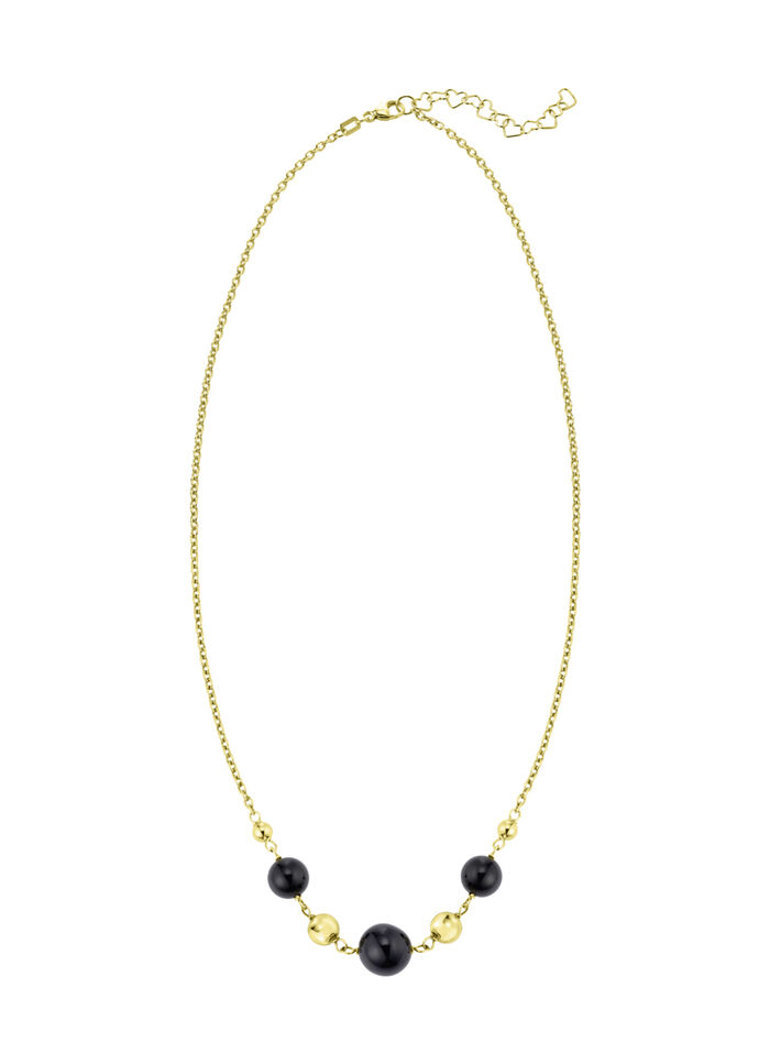 Halskette mit echt schwarzem Achat 