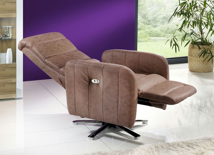 Relax-Sessel mit Metallgestell in Chrom-Optik BRAUN