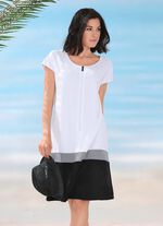 Frottier-Kleid mit Reissverschluss und &uuml;berschnittenen &Auml;rmeln 