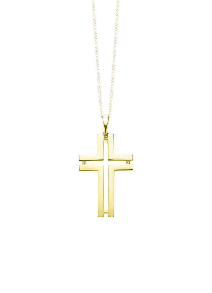 Durchbrochener Kreuz-Anhänger aus Gold 