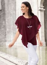 Unifarbene Poncho-Tunika 