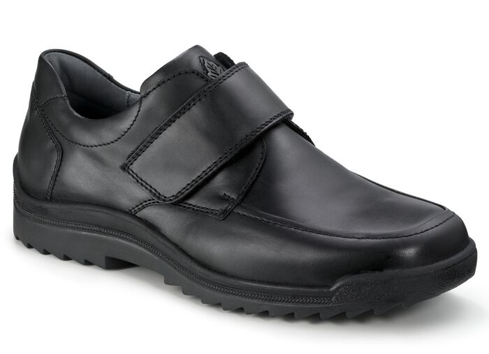 Waldl&auml;ufer Klettschuh aus hochwertigem Leder SCHWARZ