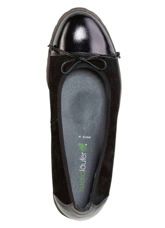 Waldl&auml;ufer, elegante Damen-Ballerinas, Weite H, mit herausnehmbarem Fussbett 