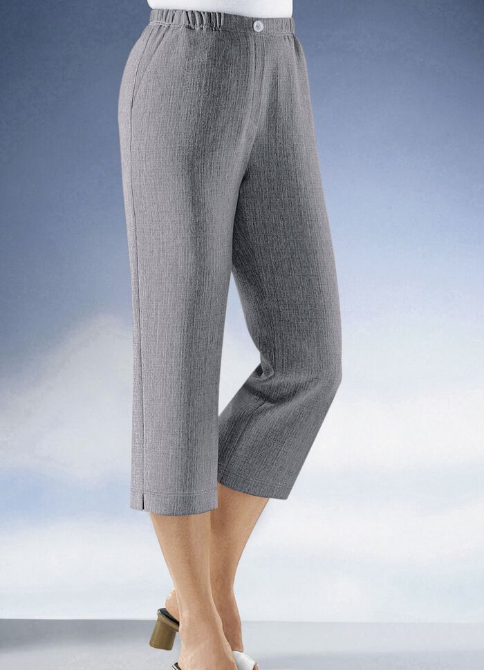 Caprihose in Schlupfform HELLGRAU MEL.