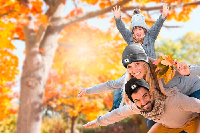 Modische M&uuml;tze mit integrierter, herausnehmbarer LED-Lampe 