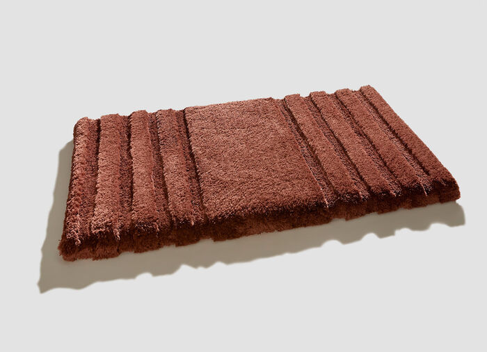 Flusenfreie Badgarnitur mit rutschhemmender Rückseite BRAUN