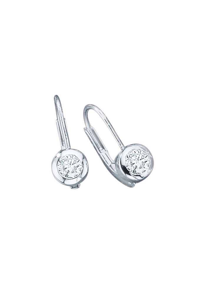 Solit&auml;rohrringe mit Brillanten 