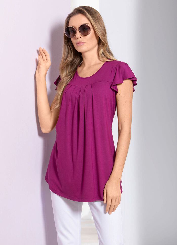 Unifarbene Shirt-Tunika 