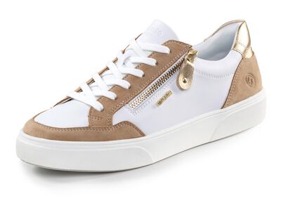 Remonte Sneaker aus Nappa- und Veloursleder mit Metallic-Besatz 