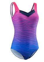 Laurina Badeanzug mit Ausschnittblende und Halbkorsage 