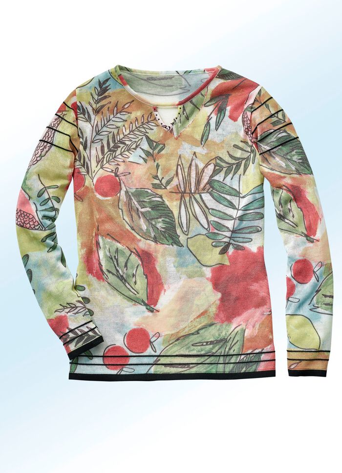 Pullover mit Alloverdruck 