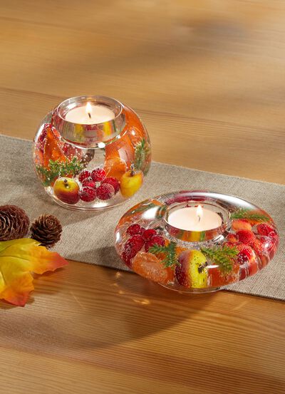 Teelichthalter aus Glas 