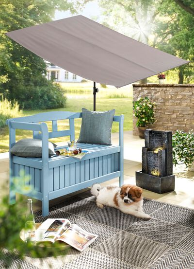 Praktische Truhenbank aus Pinienholz mit gro&szlig;em Staufach 