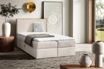 Boxspringbett mit Rahmen aus Wotaneiche CREME