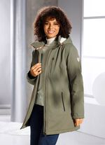 Funktionsjacke mit fester Kapuze 