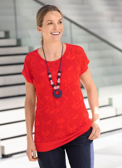 Shirt mit Rundhalsausschnitt 