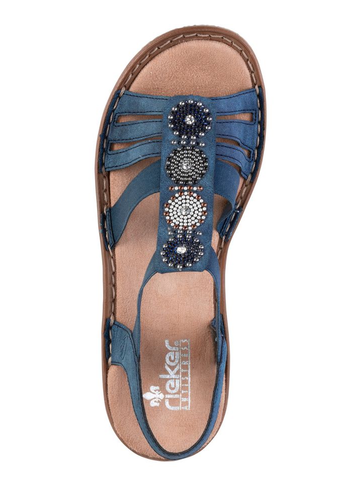 Rieker Sandale mit Glitzersteinchen 