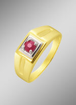 Edler Herrenring mit echt Rubin 