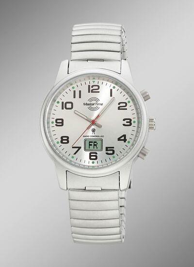 Master Time Funk-Damenuhr mit Edelstahlzugband 