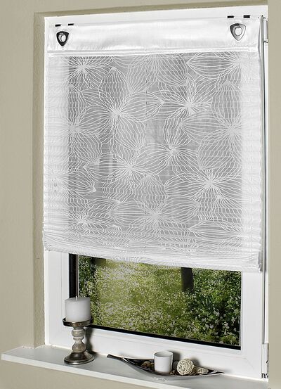 Plissee-Rollos mit dekorativen Sternblumen Druckdessin 