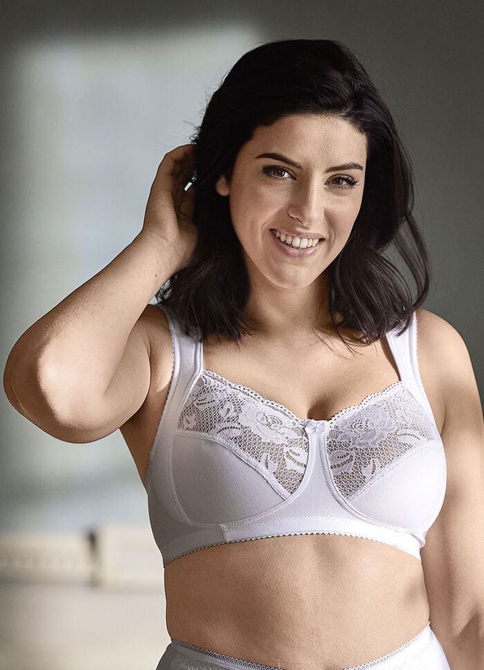 Miss Mary BH mit elastischen Spitzeneins&auml;tzen WEISS