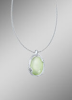 Edelstein Anh&auml;nger mit Ankerkette 