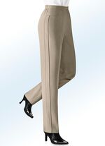 Hose mit kontrasfarbener Zierpaspel SAND-SCHWARZ