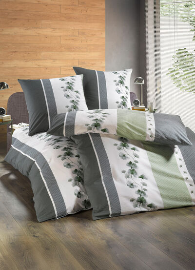 Bettwäsche-Garnitur mit Reissverschluss 