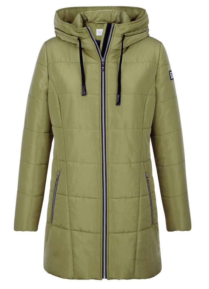 Steppjacke mit fester Kapuze 