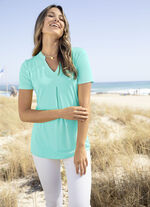 Unifarbene Shirt-Tunika MINT