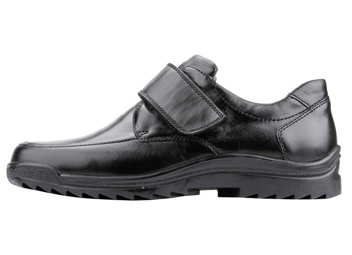 Waldläufer Klettschuh aus hochwertigem Leder SCHWARZ
