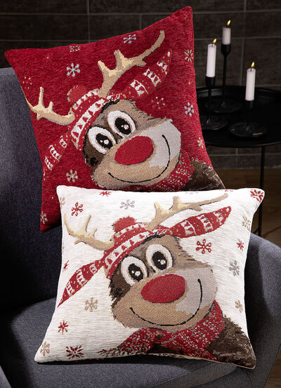 Kissenbezug mit Elch-Motiv 