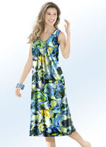 Klaus Modelle Kleid mit farbbrillantem Druckdessin, ärmellos