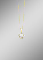 Anh&auml;nger mit S&uuml;sswasser-Zuchtperle und Diamanten 