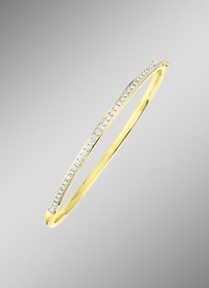 Feiner Armreif mit Brillanten 