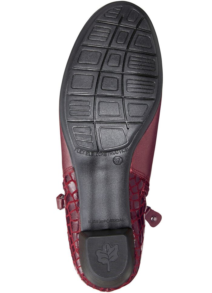 ELENA EDEN, elegante Damen-Stiefeletten, Weite G, mit herausnehmbarem Fussbett BURGUND