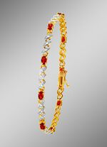 Durchbrochenes Armband mit Granat 