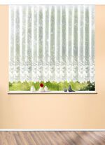 Blumenfenster-Vorhang, gerader Abschluss 