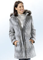 Kurzmantel mit kontrastfarbenen Akzente 