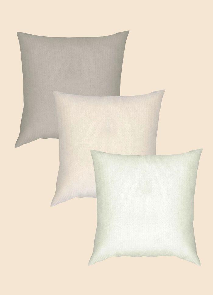 Kissenbezug mit Fischgr&auml;ten-Muster, 2er Set CREME