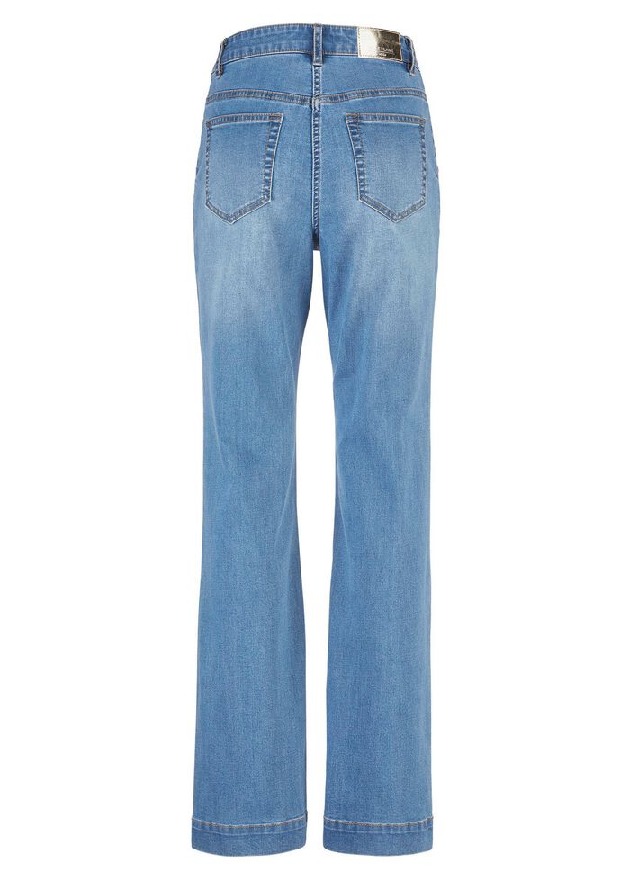 Jeans mit trendigen Zierkn&ouml;pfen 