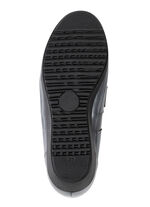 ELENA EDEN Slipper aus Nappaleder und geprägtem Lackleder ALTSILBER-SCHWARZ