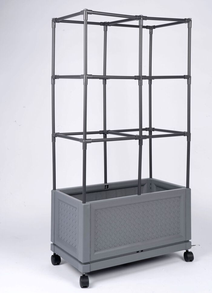 XXL-Doppel-Pflanzturm mit Rollen 